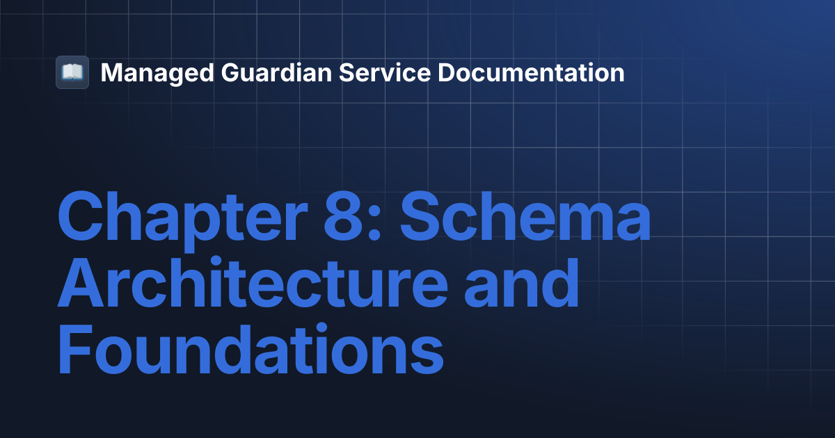 Chapter 8: Schema Architecture and Foundations | Managed Guardian ...